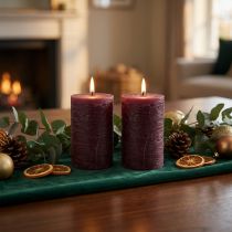 Prodotto Candele colorate Borgogna 85x120mm 2 pezzi