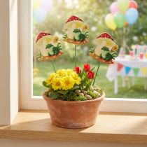 Prodotto Tappo decorativo Tappo fiore in legno decorazione rana 6,5 cm 18 pz