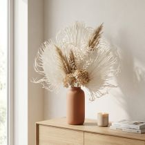 Prodotto Fronde di palma secche, foglie decorative sbiancate, 45 cm, 5 pezzi