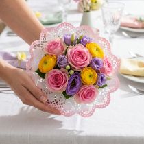 Prodotto buste per fiori in pizzo di carta batik Ø27cm 25 pz