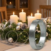 Prodotto Nastro piatto in alluminio, argento opaco, 20 mm x 5 m - nastro decorativo, artigianato, fai da te
