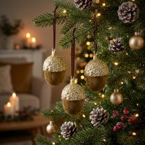 Prodotto Ghiande da appendere Decorazione per albero A6,5cm 6pz