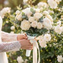 Prodotto Porta bouquet da sposa in schiuma floreale Ø7 cm 16 cm 6 pz