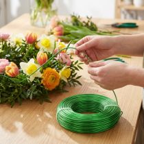 Prodotto Filo di alluminio 2 mm 60 m verde mela decorazione per gioielli con fiori