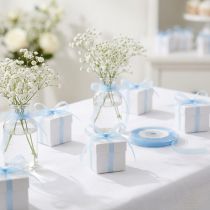 Prodotto Nastro in organza nastro regalo nastro azzurro cimosa blu 6mm 50m