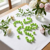 Prodotto Perline decorative verde mela Ø8mm 250 pz