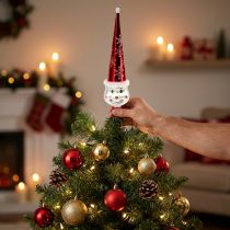 Prodotto Puntale per albero di natale Pupazzo di neve Vetro 30cm