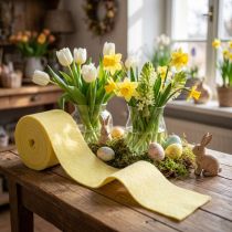 Prodotto Nastro in feltro giallo chiaro 15 cm 5 m