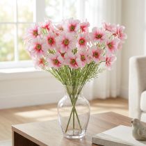 Prodotto Fiori di cosmo artificiali rosa 77 cm Fiori decorativi Piante artificiali Fiori di seta Set di 3