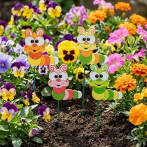 Prodotto Paletto da giardino Paletto per fiori con bruco Decorazione primaverile Decorazione estiva 16 pz