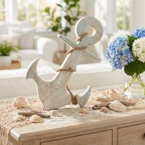 Prodotto Anchor Deco Wood Maritime Deco Bianco Blu 24,5 cm x 14,5 cm