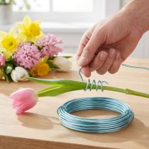 Prodotto Filo di alluminio 2mm Filo di alluminio filo per gioielli azzurro 3m