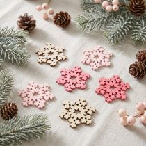 Prodotto Mix di fiocchi di neve rosa, rosa, naturale Ø2cm 144 pz