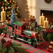Prodotto Trenino di Natale con locomotiva abete verde Natale 20cm