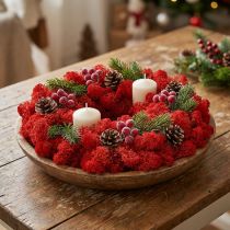 Prodotto Muschio di renna rosso muschio decorativo per artigianato 400 g