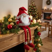 Prodotto Sgabello bordo Babbo Natale figura decorativa Natale 28×22×88cm