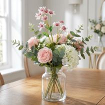 Prodotto Fiore di seta artificiale Astrania grande Masterwort bianco rosa L61cm