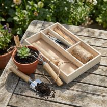 Prodotto Set di attrezzi da giardino, attrezzatura di base piccoli dispositivi in scatola 22×15×5,5 cm