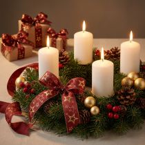 Prodotto Nastro decorativo a stella Nastro decorativo Natale oro rosso L25mm L15m
