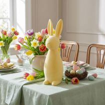 Prodotto Coniglietto pasquale decorativo – 2a scelta – floccato giallo H47cm