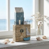 Prodotto Decorazione marittima in legno porto lungomare Shabby Chic H25,5cm