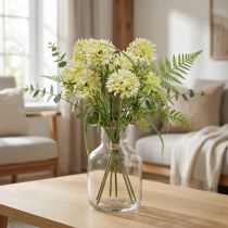 Prodotto Fiori artificiali allium bianco decorazione cipolle ornamentali 34cm 3 pezzi in mazzo