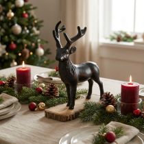 Prodotto Deco Deer Deco Renna Metallo Legno Nero H25cm