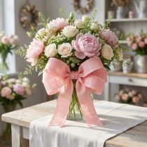 Prodotto Nastro decorativo con anelli di nastro rosa 40 mm 6 m