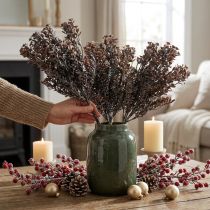 Prodotto Piante artificiali marrone decorazione autunnale decorazione invernale Drylook 38 cm 3 pz