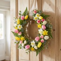 Prodotto Ghirlande di fieno, decorazione naturale da tavola, ghirlanda per porta, 26-27 cm, 5 pezzi