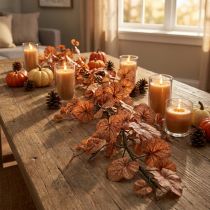 Prodotto Gancio decorativo ghirlanda di foglie autunnali Heuchera 150 cmx15 cm