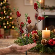 Prodotto Ramo di bacche di gelso artificiale ramo di Natale 63 cm
