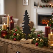 Prodotto Decorazione natalizia Decorazione da tavolo in legno e metallo per albero di Natale H27cm
