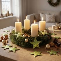 Prodotto Decorazione a dispersione Stelle di Natale verde cocco Ø5cm 50pz