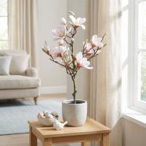 Prodotto Albero di magnolia artificiale rosa 74 cm Decorazione floreale artificiale