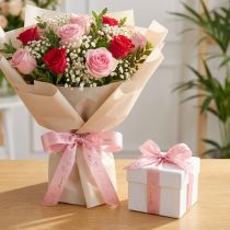Prodotto Nastro regalo con cuori nastro decorativo oro rosa 15 mm 15 m