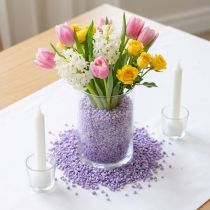 Prodotto Granuli decorativi pietre decorative lilla viola 2mm - 3mm 2kg