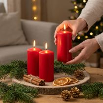 Prodotto Candele a colonna H100 Ø50cm candele rosse 12 pezzi