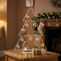 Prodotto Albero di Natale in metallo bianco da appoggiare e decorare 41 cm