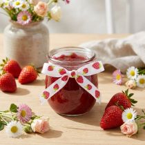 Prodotto Nastro decorativo fragole nastro in tessuto nastro a molla 15mm 20m