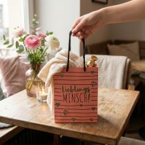 Prodotto Sacchetto regalo con cuori “Persona preferita” carta 18×10×23cm 2 pezzi