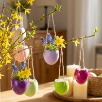 Prodotto Uova di Pasqua decorative a guscio d'uovo da appendere colorate Ø3,5 cm 12 pz
