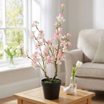 Prodotto Mandorlo Grande Pianta Artificiale in Vaso Rosa Bianco 74cm