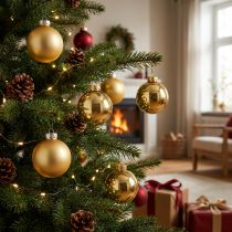 Prodotto Palla di Natale in vetro Ø6cm mix oro 24 pz