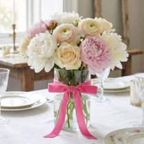Prodotto Nastro di velluto rosa Nastro decorativo Nastro di velluto rosa 20mm 10m