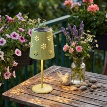 Prodotto Lampada da tavolo solare a LED con design floreale, illuminazione esterna suggestiva, 28 cm