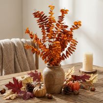 Prodotto Piante artificiali decorazione autunnale ramo artificiale foglie arancioni 46 cm