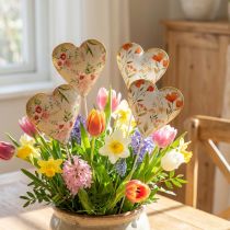 Prodotto Spina fiore cuore Spina decorativa cuore fiori 8×1,5×8 cm 4 pz