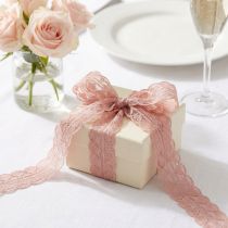 Prodotto Nastro di pizzo cuori nastro decorativo pizzo rosa antico 25mm 15m