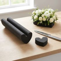 Prodotto Oasis Black Ideal Floral Foam Cuore Nero 12x55cm